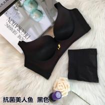 向大大 性感女性内衣无钢圈聚拢美女鱼文胸套装(薄款)