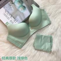 向大大 性感无痕女士透气舒适内衣无钢圈拉丝文胸套装(经典款)