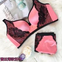 向大大 内衣女聚拢加厚收副乳胸罩无钢圈内衣文胸套装（拉丝蕾丝薄款）