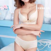 向大大 无钢圈天使少女内衣性感透气美胸聚拢收副乳防下垂文胸套装（天使薄款）