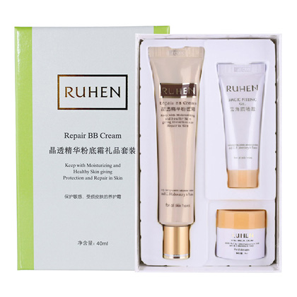 熊津(woongjin)蕊痕晶透精华粉底霜礼品套装3件套