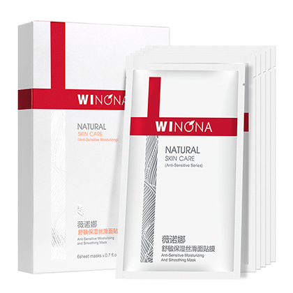 薇诺娜(WINONA)舒敏保湿丝滑面膜20ml*6片