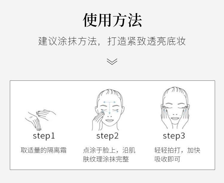 蓓霓芬炫采真我匀柔活肤隔离霜（柔光紫）使用方法