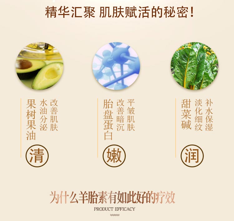 碧斯多元分子羊胎素调理露精华汇聚，肌膜赋活的秘密！