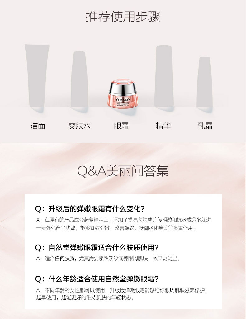 自然堂弹嫩紧致抗皱眼霜15g问答