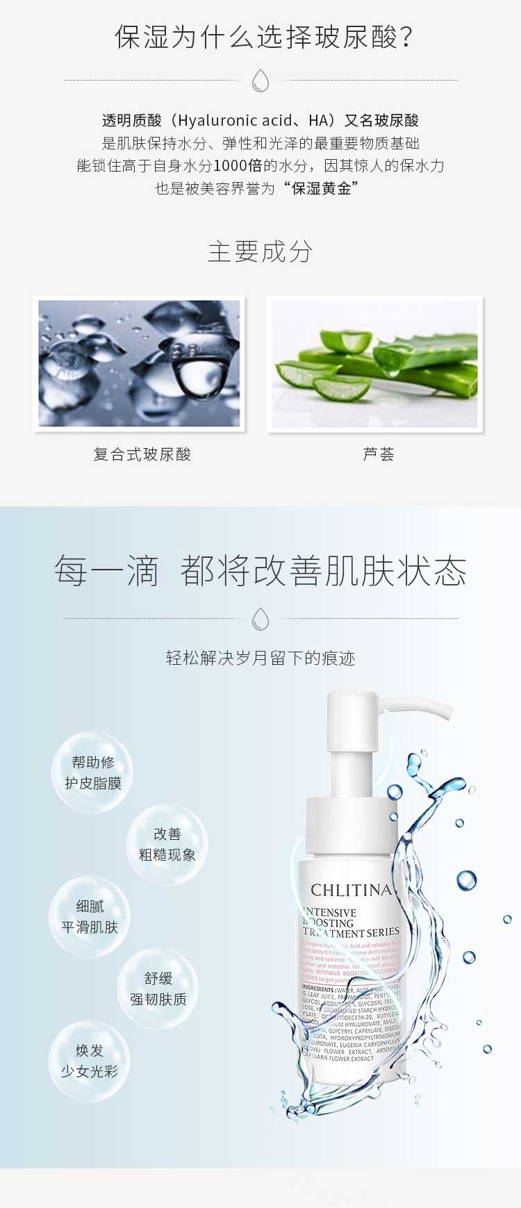 克丽缇娜玻尿酸保湿原液50ml产品成分介绍