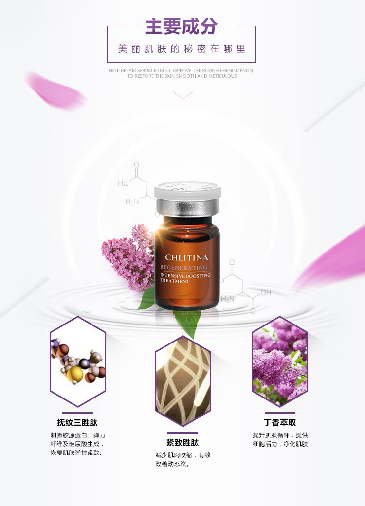 克丽缇娜三胜肽赋活原液6瓶/盒产品成分介绍