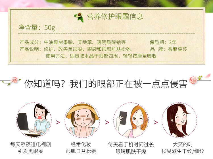 香菲蔓莎营养修护眼霜产品信息