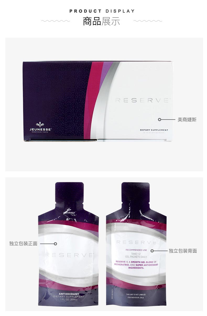 美商婕斯沛泉菁华白藜芦醇果汁产品展示