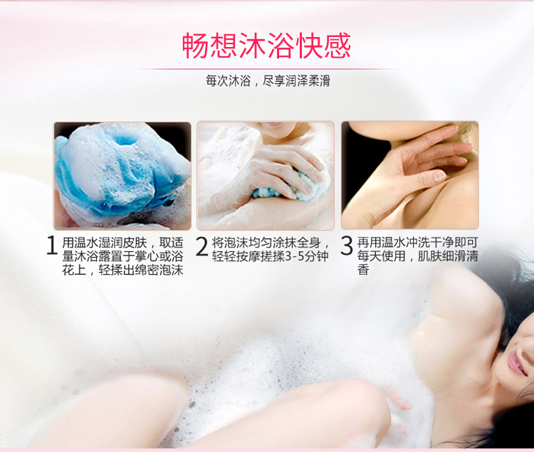 群芳髓A039玫瑰牛奶浴油产品使用说明